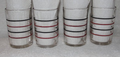 Swanky Swig Band Pattern #2 1933 Black Red Set of 8 Lot RR