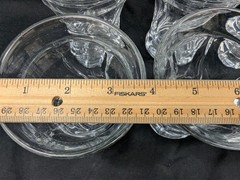 6 Fostoria Jamestown 10 oz Clear Swirl Tumbler Heavy Glass Iced Tea Water MCM