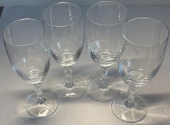 2 Wine Goblets Glasses Bohemia Crystal Ingrid Andrea Pattern 7″
