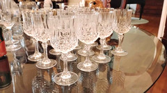 Vintage Cristal d’arques Durand longchamp crystal wine glasses WEDDING SET OF 12