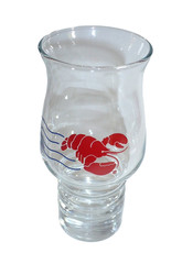 Vintage 1980s Libbey Lobster Waves Hurrican Shape Drinking Glass ExCondition