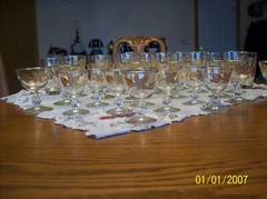 Libbey Vtg 22 Karat Maple & Oak Elm Leaf Tumbler’s & Stemmed Glasses Set Of 32