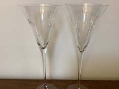 2 Marquis by Waterford Crystal 11″ Celebration Starburst Champagne Flute Glasses