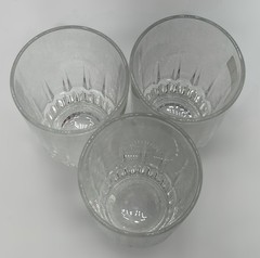 Arcoroc Juice Glasses Set Clear Lancer Clear Cut France 4 Oz Set Of 3
