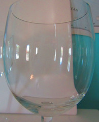 2 Crystal Wine Glasses 7.5″ high 8 OZ capacity Hand Blown EUC