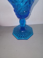 Imperial Glass Company COSMOS Stem Antique Blue Tall Water Goblet