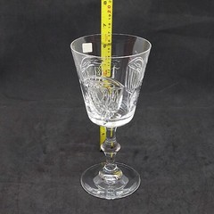 2 Crystal Wine Glasses Shannon Ireland Beverage Glasses Harp 6 3/4″ H X 3 1/4″