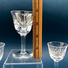 4pc Set Nachtmann Gorham Crystal Cherrywood Cordial Glasses /b