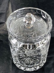 Rogaska Cut Crystal Biscuit Jar Made In Slovenia