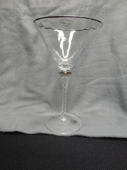 3 Ultra Large Bella Lux Glasses Wedding Toast Martini Cosmo Wine Optic Paneled