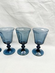 4 Lenox USA Antique Dark Blue Glasses 5in. NEW WITH LABEL