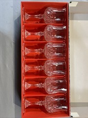 cristal d’argues Lead Crystal LONGCHAMP 6″, 25cl Wine Glasses 2 Sets Of 6.