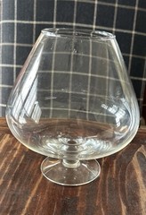 Vintage Large Footed Brandy Cognac Crystal Snifter/Display Glass 7.5”x7.5”