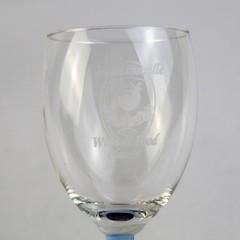 2 Blue Stemmed Crystal Wine Glasses McMinnville Oregon Wine And Food Classic