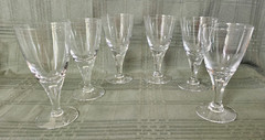 Sweden SKRUF Stockholm Clear Crystal Teardrop Wine Glasses 5 3/4″ Set of 6