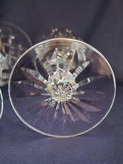 Waterford Crystal Kinsale Set Pair of Water Goblets – Diamond Cut Design