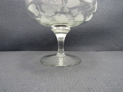 Very Nice Crystal Footed Etched Flowers & Vine Compote/Candy Dish 10 1/8″ (TOL)