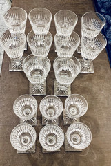 Rare Pairpoint Antique Set of 16 Glasses; Model No. 5000/Pattern No. 33; MINT