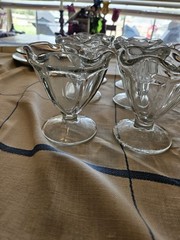 Anchor Hocking Tulip Ice Cream Sundae Dessert Parfait Glass Cups Set Of 7