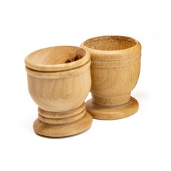Logos Trading Post 1.5″ Holy Land Olive Wooden Communion Cups, 2-Pack