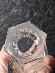 Vintage 6 Panel Cut Glass Octagonal Deep Bottom Drinking Glass 5 Inches