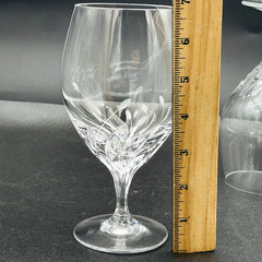 Fleurie Nachtmann Crystal Tulip Beer Glasses 6.75” W Germany Near MINT Set of 6