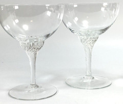 Pretty Twisted Stem Champagne Glasses 5 1/4″ Set of Four