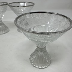 Paden City Etched Spring Orchard Sherry / Cordial Glasses Set Of 4 Art Deco