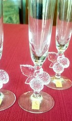 Nachtmann Bleikrystall Fluted Champagne Set of 4 Flutes 24% Lead Crystal Germany