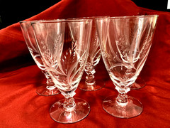 Fostoria Etched Wheat Iced Tea Tumblers Set of 5