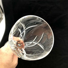 1ct Waterford Crystal Wine Goblet John Rocha 9-7/8″ Signature 100489 Mark Chip