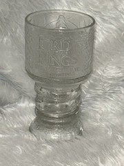 Burger King Lord of the Rings Clear Glass Decorative Goblet 6 in Tall, 3 in