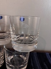 Set Of 4 Crystal Stuart STRATHEARN Golf Theme On The Rocks Glasses