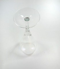 Set of 5 Vintage Iridescent Crystal Wine / Dessert Glasses – 7.5” Tall