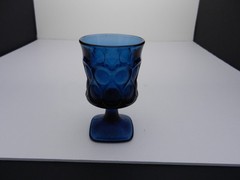Noritake Spotlight Wine Stem Textured Dark Blue 4 3/4″ T ca 1974-1983
