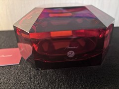 Baccarat Red Octagon Model Crystal Glass Vase