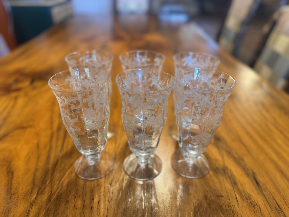 Tiffin Franciscan Byzantine glasses: wine glasses or claret wine glasses.