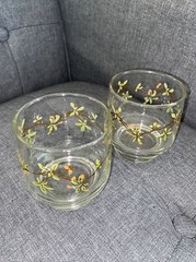 Libby Vintage Flower And Vine Juice Glasses