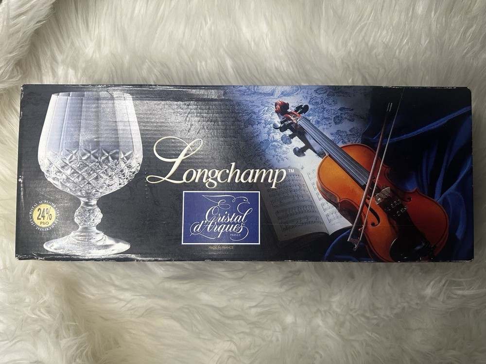 Longchamp Cristal D’Arques Brandy Glasses Set Of 4 10.75 oz 5″ tall