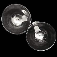 2 Mikasa Moonlight Frost Crystal Wine Goblets Glasses Long Frosted Stem Bubbles