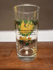 Indiana or Anchor Glass 12 Days of Christmas 1st Day Partridge Pear Tree 10 Oz