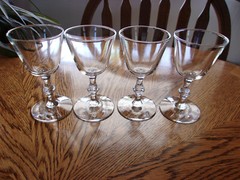 Liquor Cocktail Georgian Wine Blown Crystal Knob Stem 4 Oz – Set of 4