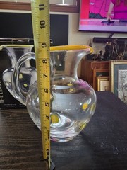 Artland Lemon Collection Hand Blown Large Pitcher 80 Oz. Lemonade