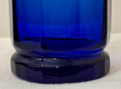 Set Of 4 Anchor Hocking Essex Cobalt Blue 10-Sided Iced Tea Glasses