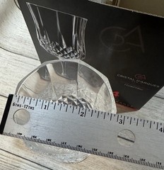 Cristal D’Arques Longchamp Crystal 7.25″ Wine Glass Set 4 pc 8.25 oz NIB