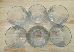 Libbey Crisa Boston Clear Cooler Tumblers 8 panel 14 oz HEAVY Set of 6