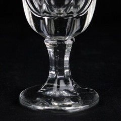 Flint Huber Champagne Glass, Antique EAPG c.1860s Straight Sided, 3oz, 5″ McKee