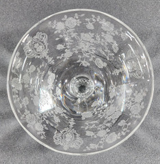 Cambridge Rose Point Clear Crystal Glass Low Sherbet Martini Champagne 4 3/4″