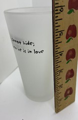 4 Frosted Glasses Flared FUNNY Saying Quotes Sam Levenson Elizabeth Taylor 6” H