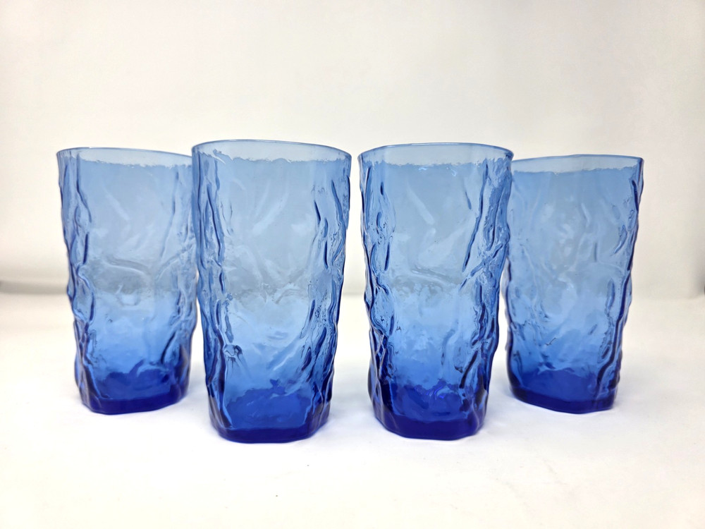 Morgantown Seneca Driftwood Blue 5 1/4″ glass set of 4